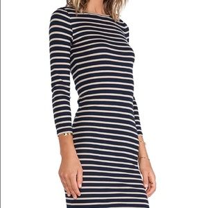 BCBG MAXAZRIA Long Sleeve Striped Dress